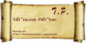 Tánczos Péter névjegykártya