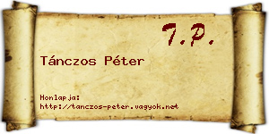Tánczos Péter névjegykártya